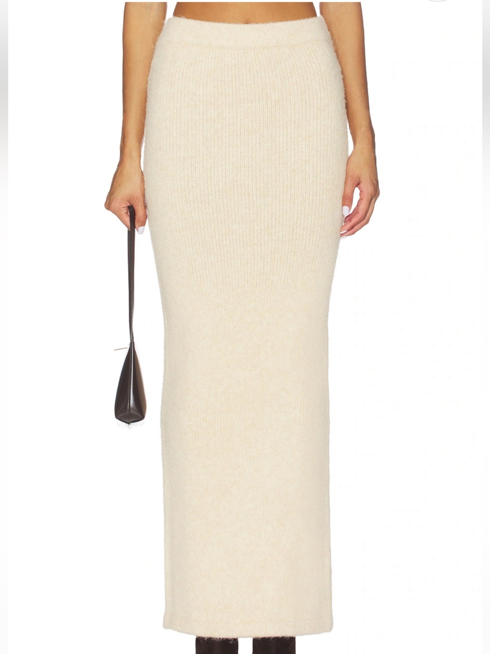 SNDYS Winnie Cream Knit Maxi Skirt Size L